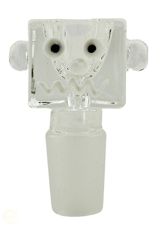 JAXX USA Square Robot Glass Bowl-Crystallized Nectar