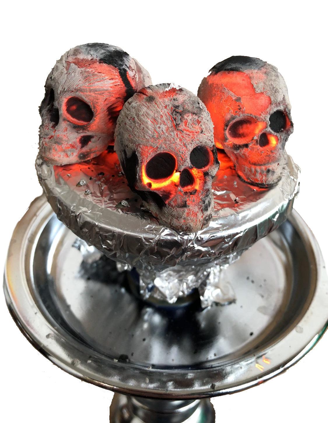 KAYA Shisha Raccoglitore di melassa Skull, Vetro, Palla con Cranio