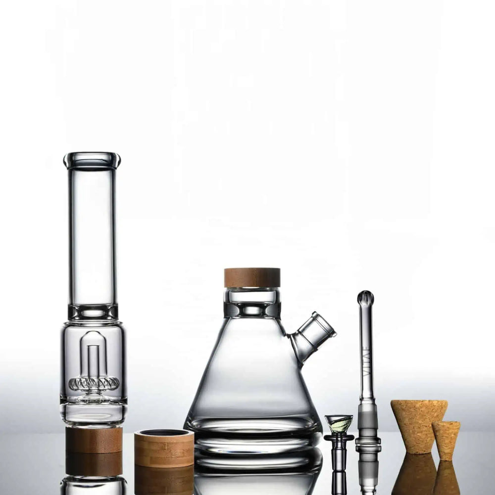 Close-up of the Classic UFO Bong's chamber and percolators, highlighting the intricate design and superior smoke filtration system.