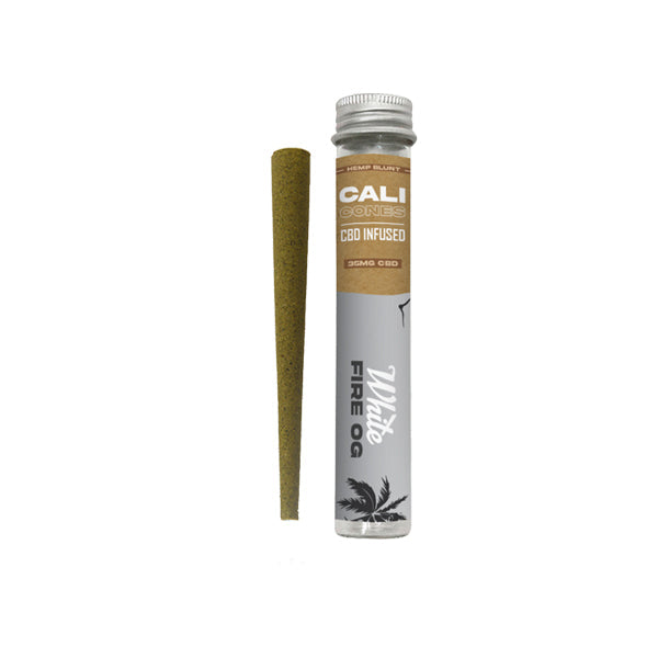 Cali Cones Hemp 30mg Full Spectrum CBD Infused Cone - White Fire OG-Crystallized Nectar