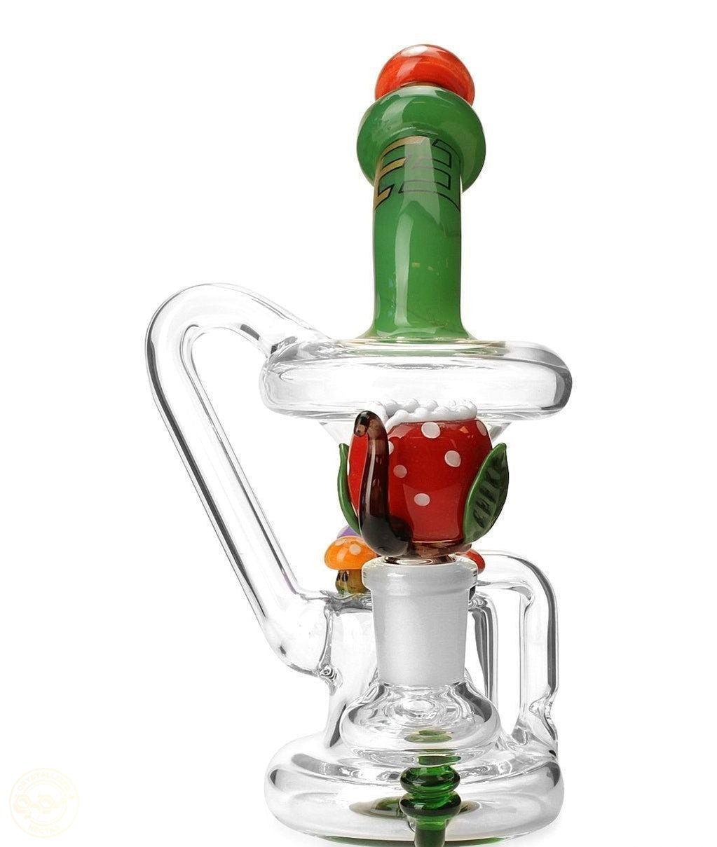 Empire Glassworks Mini Mushroom Recycler-Crystallized Nectar