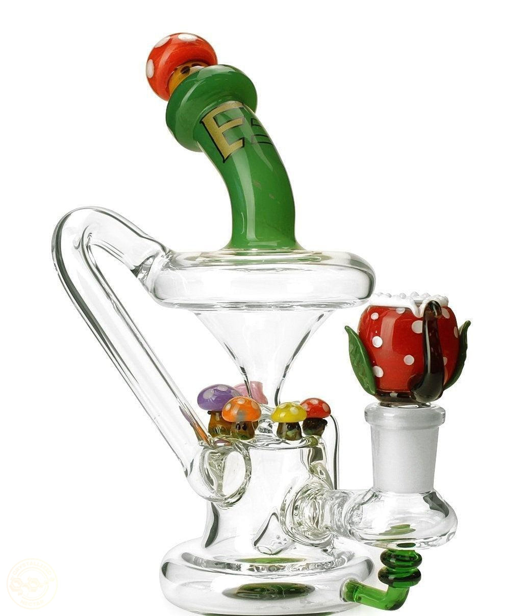 Empire Glassworks Mini Mushroom Recycler-Crystallized Nectar