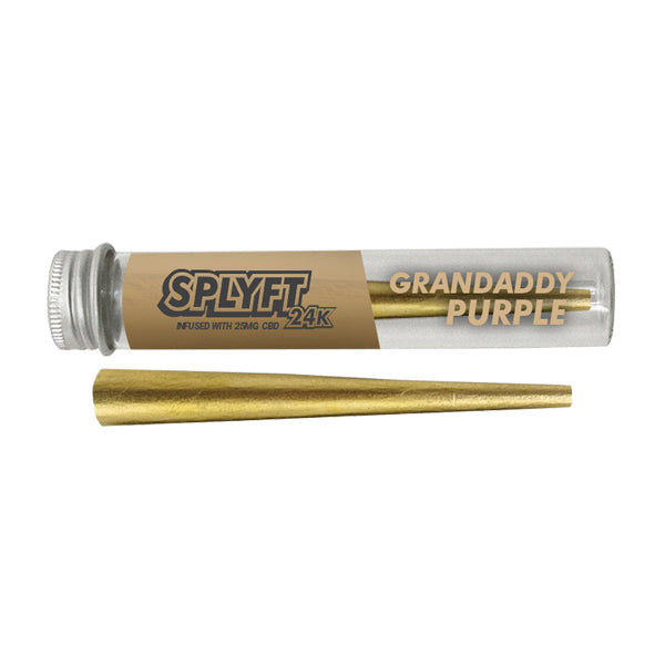 SPLYFT 24K Gold Edition 25mg CBD Infused Cones – Granddaddy Purple-Crystallized Nectar