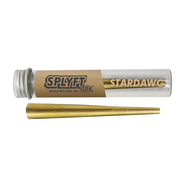 SPLYFT 24K Gold Edition 25mg CBD Infused Cones – Stardawg-Crystallized Nectar