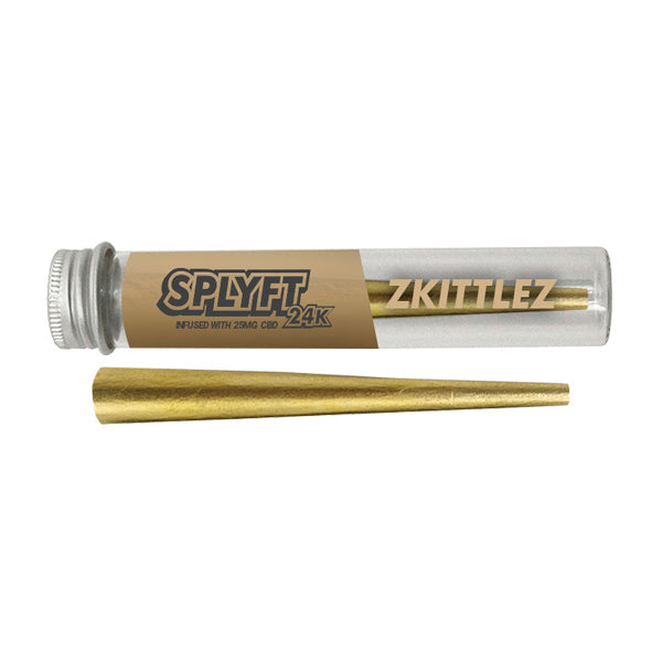 SPLYFT 24K Gold Edition 25mg CBD Infused Cones – Zkittlez-Crystallized Nectar